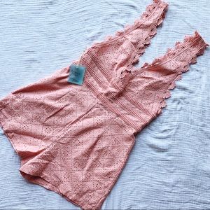 NWT Forever21 eyelet lace romper small